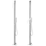 Vidaxl Garden Shower With Grey Base 225 Cm Stainless Steel