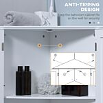 Kleankin Triangle Bathroom Cabinet, Corner Bathroom Storage Unit With Adjustable Shelf And Recessed Door, Free Standing, White