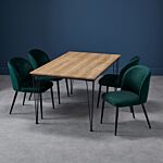 Zara Dining Chair Green (pack Of 2)