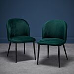 Zara Dining Chair Green (pack Of 2)