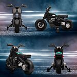 Homcom Kids Electric Motorbike With Siren, Horn, Headlights, Music, Training Wheels, For Ages 3-5 Years - Black