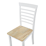 Dining Set Light Wood And White Rubber Wood Table And 2 Chairs For Kitchen Beliani