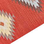 Kilim Area Rug Multicolour Cotton 160 X 230 Cm Low Pile Geometric Pattern Rectangular Traditional Beliani