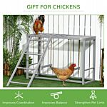 Pawhut Walk In Chicken Run With Chicken Activity Shelf And Cover, 3 X 4 X 2m