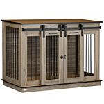 Pawhut Dog Crate Furniture For Large Dogs, Double Dog Cage For Small Dogs