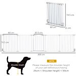 Pawhut Pet Safety Gate 5-panel Playpen Fireplace Christmas Tree Metal Fence Stair Barrier Room Divider Walk Through Door Automatically Close Lock