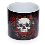 Skulls & Roses Ceramic Indoor Plant Pot - Small