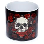 Skulls & Roses Ceramic Indoor Plant Pot - Small