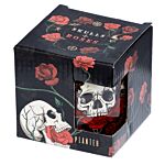 Skulls & Roses Ceramic Indoor Plant Pot - Small