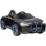 Homcom Bmw I4 Licensed 12v Kids Electric Ride On Car W/ Remote Control, Powered Electric Car W/ Portable Battery, Music, Horn, Headlights