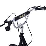 Homcom Teen Scooter Push Kick Scooters For Kids With Rubber Wheels Adjustable Handlebar Front Rear Dual Brakes Kickstand, For 5+ Years, Black