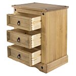 Corona 3 Drawer Bedside Cabinet