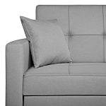 Sofa Bed Grey Sleeping Function Modern Upholstered Beliani