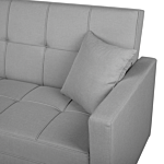 Sofa Bed Grey Sleeping Function Modern Upholstered Beliani