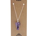 Gemstone Guardian Angel Pendant - Amethyst