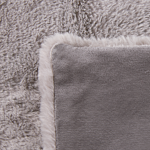 Blanket Grey Polyester Fabric 150 X 200 Cm Living Room Throw Fluffy Decoration Modern Design Beliani