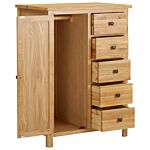 Vidaxl Wardrobe 76x52x105 Cm Solid Oak Wood