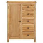 Vidaxl Wardrobe 76x52x105 Cm Solid Oak Wood