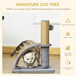 Pawhut Cat Tree For Indoor Cat, Climbing Activity Center Kitten Tower Furniture With Jute Post Scratching Massage Board Hanging Ball With Bell, Grey