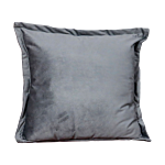 Snakeskin Textured Grey Velvet Cushion - Feather Filled