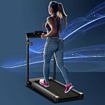 Homcom 600w Foldable Steel Motorised Treadmill Black