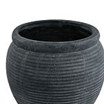 Amalfi Grey Rimmed Large Plant Pot