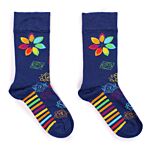 Hop Hare Bamboo Socks S/m - Rainbow Chakra