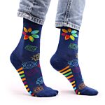 Hop Hare Bamboo Socks S/m - Rainbow Chakra