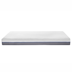 Memory Foam Firm Mattress White With Grey Fabric King Size 5ft3 Medium Firm Beliani