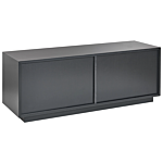 4 Door Sideboard Black Mdf Cabinets With Shelves Gold Handles Modern Style Hallway Living Room Bedroom Storage Beliani