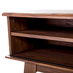 Tv Stand Dark Wood Storage Shelf Sideboard Cable Management Modern Beliani
