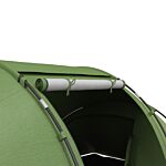 Outsunny 4-6 Man Camping Tent W/ Two Bedroom, Hiking Sun Shelter, Uv Protection Tunnel Tent, Dark Green