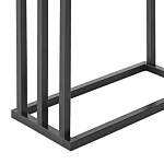 Towel Stand Matt Black Steel 3 Rails Bathroom Accessories Standing Towel Storage Rack Modern Design Beliani