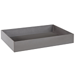 Shelving Unit Grey Faux Concrete Tray Removable Shelves Acacia Wood Legs Indoor Outdoor Storage Beliani