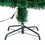 Homcom 5ft 150cm Green Fibre Optic Artificial Christmas Tree W/ Stars