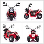 Homcom Kids Electric Motorcycle Ride-on Toy 3-wheels Battery Powered Motorbike Rechargeable 6v With Horn Headlights Motorbike For 18 - 36 Months Red