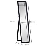 Homcom Full Length Mirror For Bedroom, Free Standing Dressing Mirror, Wall Mirror For Living Room, 37 X 154 Cm