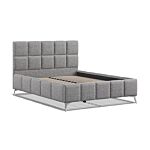 5'0 Fabric Bed - Dark Grey - Linen