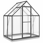 Vidaxl Greenhouse With Base Frame Anthracite 169x114x202 Cm Aluminium