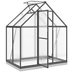 Vidaxl Greenhouse With Base Frame Anthracite 169x114x202 Cm Aluminium