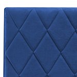 Storage Bed Blue Velvet Upholstery Eu Super King 6ft With Slatted Base Diamond-tufted Headboard Beliani