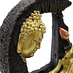 Tabletop Water Feature - 30cm - Golden Buddha & Lotus