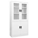 Vidaxl Office Cabinet White 90x40x180 Cm Steel