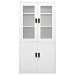 Vidaxl Office Cabinet White 90x40x180 Cm Steel