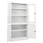 Vidaxl Office Cabinet White 90x40x180 Cm Steel