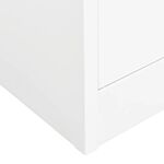 Vidaxl Office Cabinet White 90x40x180 Cm Steel