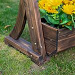 Outsunny 3-tier Plant Stand Flower Stand Freestanding Outdoor Wooden Flower Rack Vertical Flower Pot Stands, 61 X 48 X 118 Cm