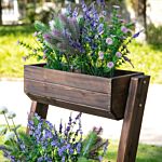 Outsunny 3-tier Plant Stand Flower Stand Freestanding Outdoor Wooden Flower Rack Vertical Flower Pot Stands, 61 X 48 X 118 Cm