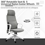 Vinsetto Massage Office Chair With 2 Points Lumbar Support, Adjustable Headrest, Swivel Wheels, Armrest, Tilt Function For Home Study, Grey