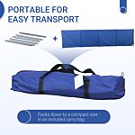 Outsunny Camping Windbreak, Foldable Portable Wind Blocker W/ Carry Bag And Steel Poles, Beach Sun Screen Shelter Privacy Wall, 620cm X 150cm